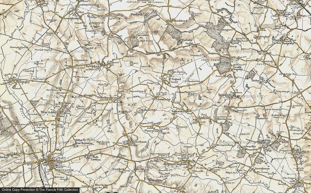 Old Map of Salmonby, 1902-1903 in 1902-1903