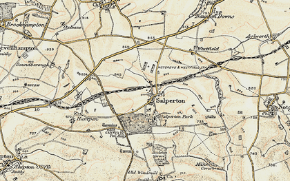 Old map of Salperton in 1898-1900