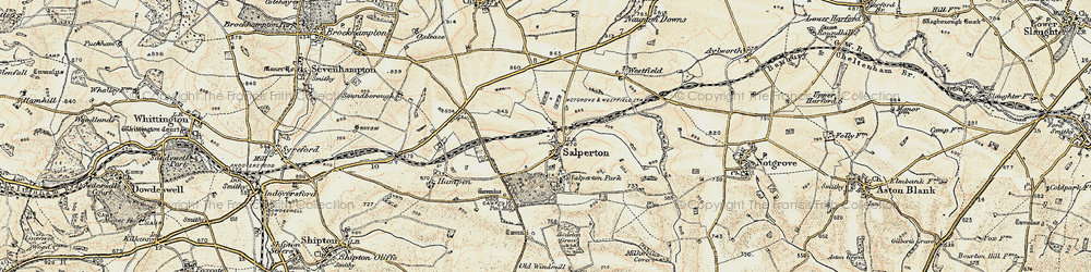 Old map of Salperton in 1898-1900