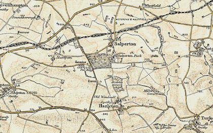 Old map of Salperton Park in 1898-1900