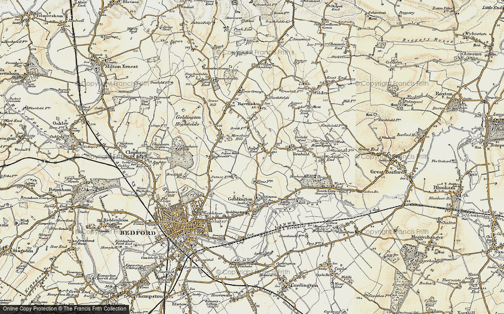 Old Map of Salph End, 1898-1901 in 1898-1901