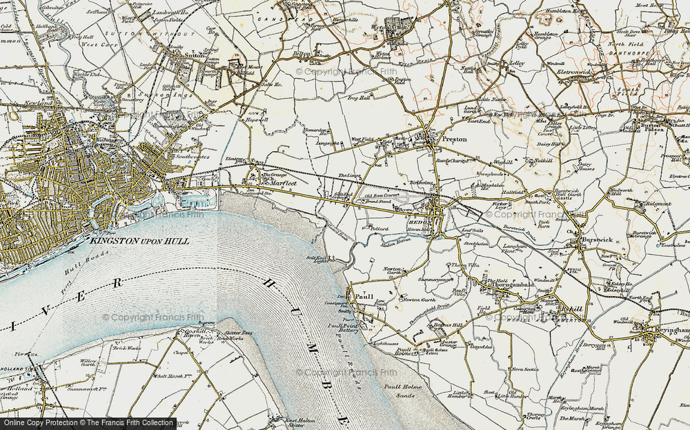 Old Map of Salt End, 1903-1908 in 1903-1908