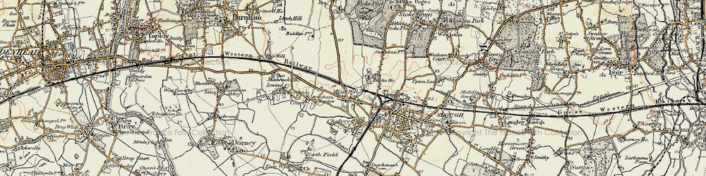 Old map of Salt Hill in 1897-1909