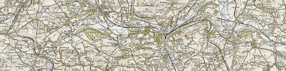 Old map of Saltaire in 1903-1904