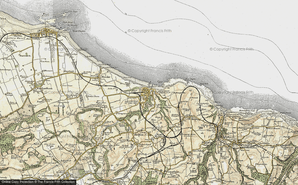 Old Map of Saltburn-By-The-Sea, 1903-1904 in 1903-1904