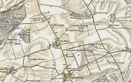 Old map of Saltby in 1902-1903