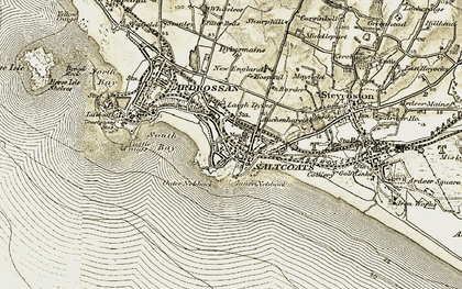 Old map of Saltcoats in 1905-1906