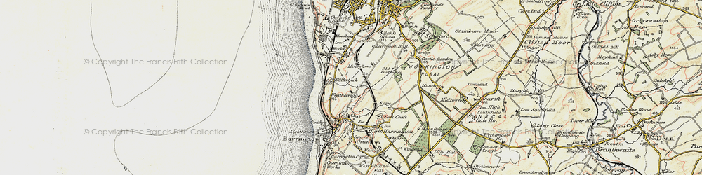 Old map of Salterbeck in 1901-1904