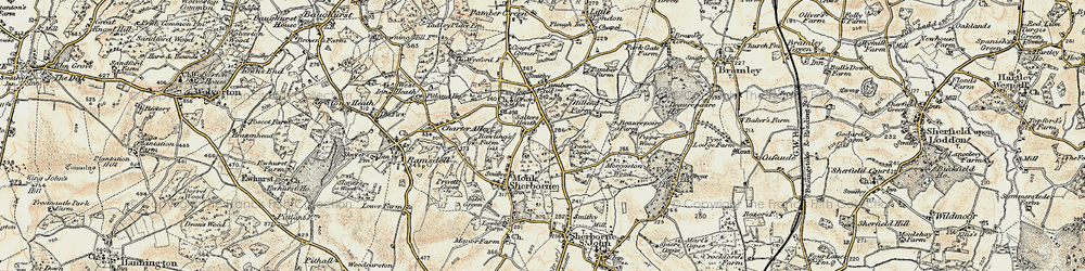 Old map of Salters Heath in 1897-1900