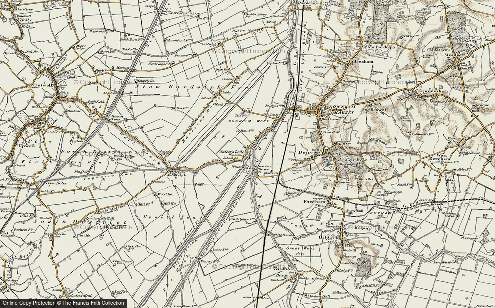 Old Map of Salters Lode, 1901-1902 in 1901-1902