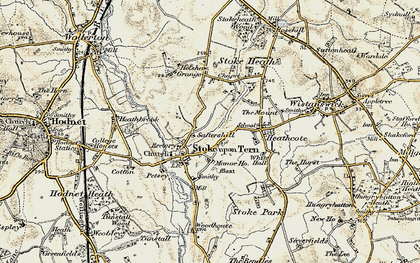 Old map of Saltershill in 1902