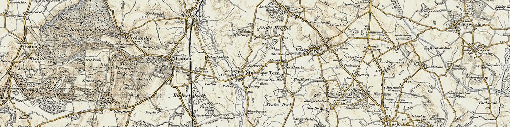 Old map of Saltershill in 1902
