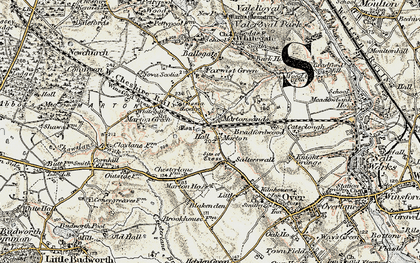 Old map of Salterswall in 1902-1903