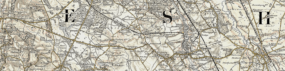 Old map of Salterswall in 1902-1903