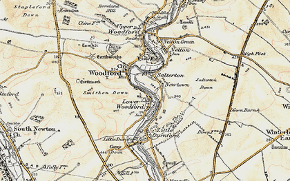 Old map of Salterton in 1897-1899