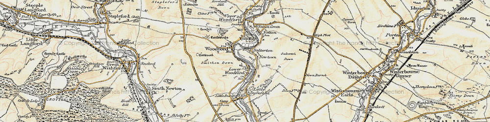 Old map of Salterton in 1897-1899