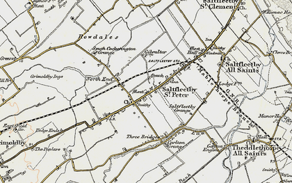 Old map of Saltfleetby St Peter in 1903