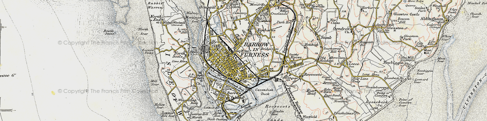 Old map of Salthouse in 1903-1904