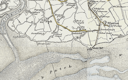 Old map of Saltmarsh in 1899-1900