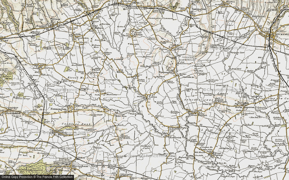Old Map of Historic Map covering Brecklands in 1903-1904