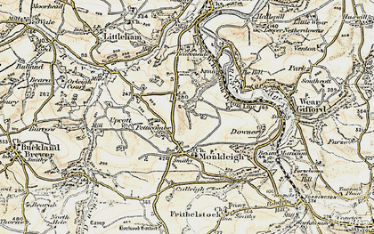 Old map of Saltrens in 1900