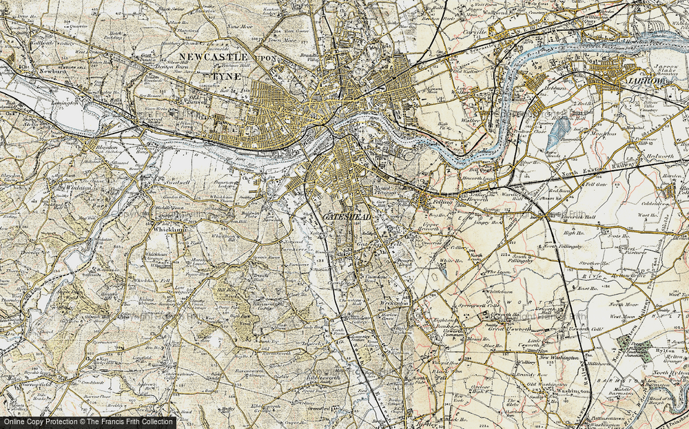 Old Map of Saltwell, 1901-1904 in 1901-1904