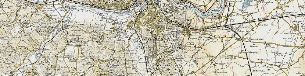 Old map of Saltwell in 1901-1904