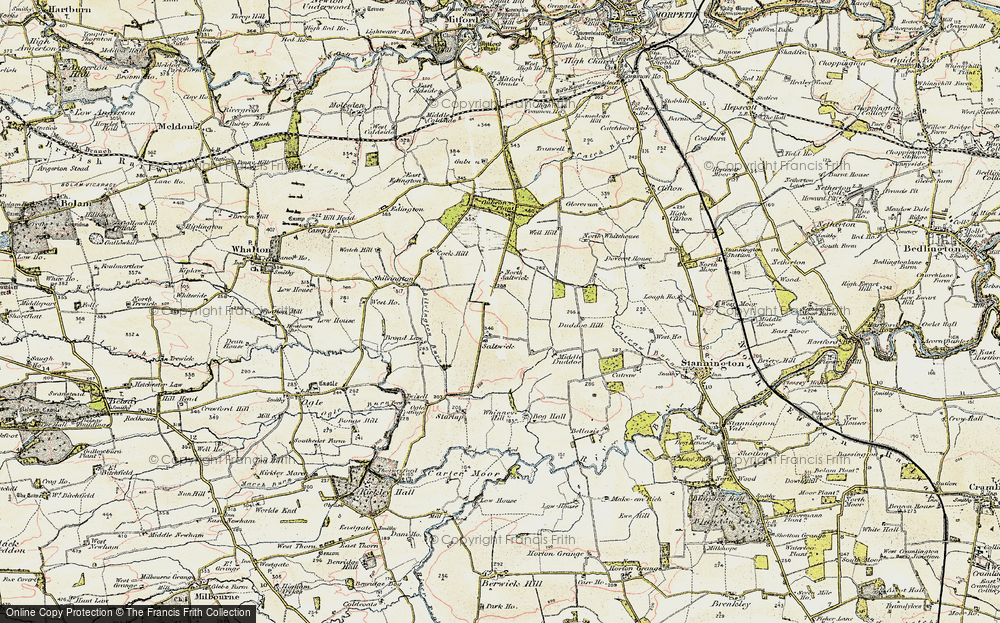 Old Map of Historic Map covering Broadlaw in 1901-1903
