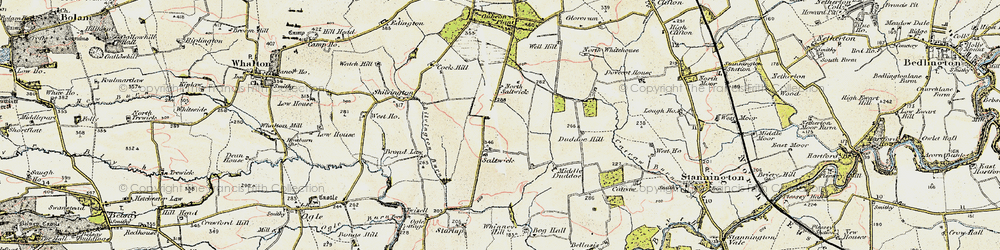 Old map of Broadlaw in 1901-1903