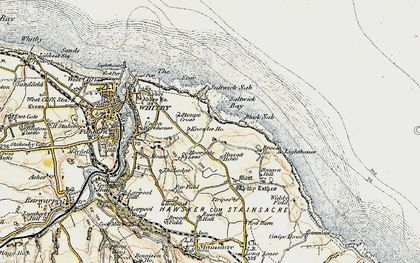 Old map of Saltwick Bay in 1903-1904