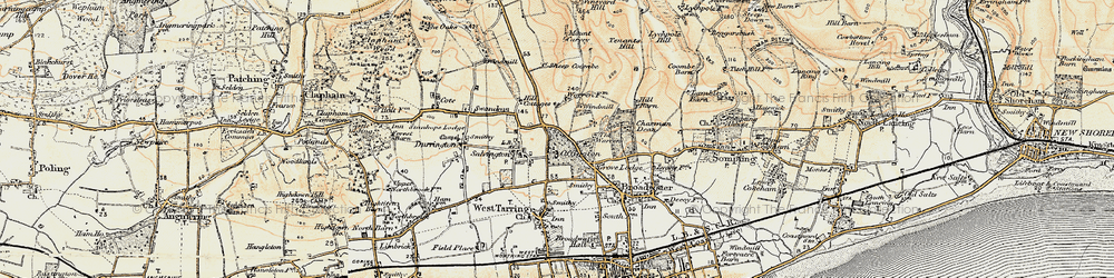 Old map of Salvington in 1898