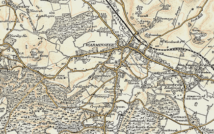 Old map of Sambourne in 1897-1899