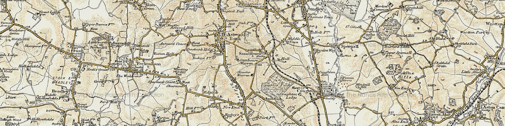 Old map of Alcester Warren in 1899-1902