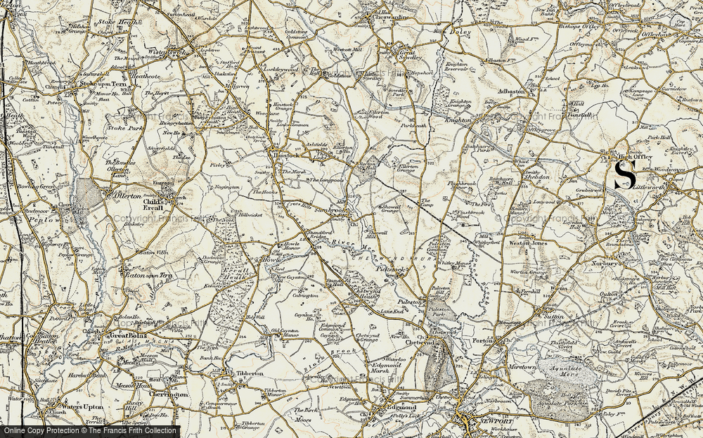 Old Map of Sambrook, 1902 in 1902
