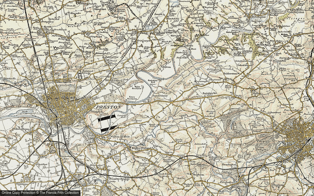 Old Map of Historic Map covering Bezza Ho in 1903