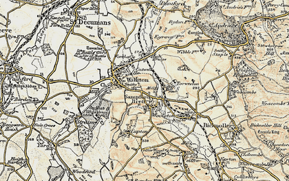 Old map of Sampford Brett in 1898-1900