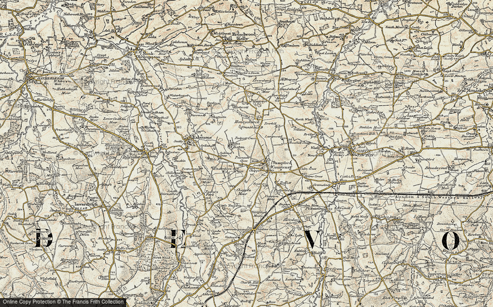 Old Map of Sampford Chapple, 1899-1900 in 1899-1900