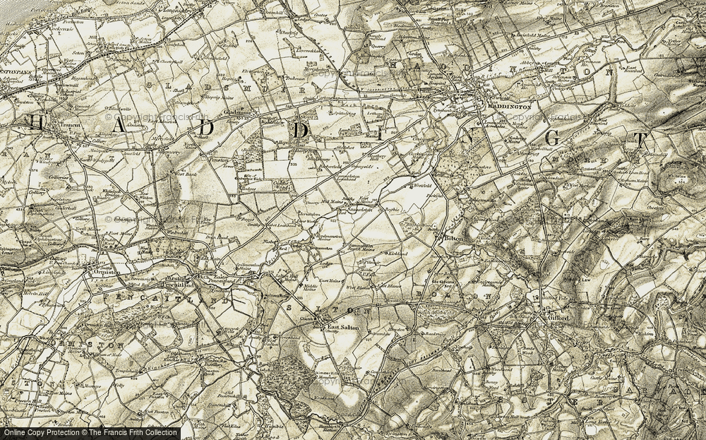 Old Map of Historic Map covering Blinkbonny Ho in 1903-1904