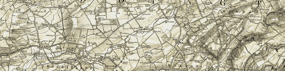 Old map of Blinkbonny Ho in 1903-1904