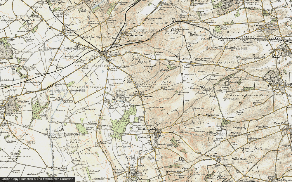 Old Map of Sancton, 1903 in 1903