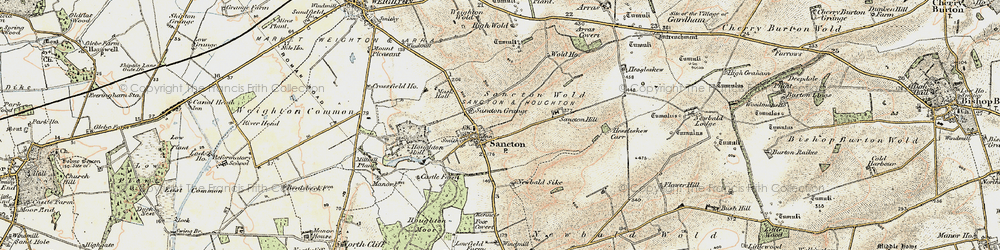 Old map of Sancton in 1903