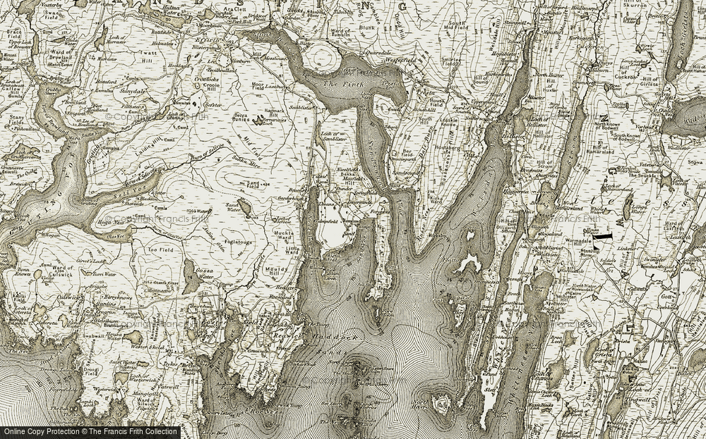 Old Map of Sand, 1911-1912 in 1911-1912