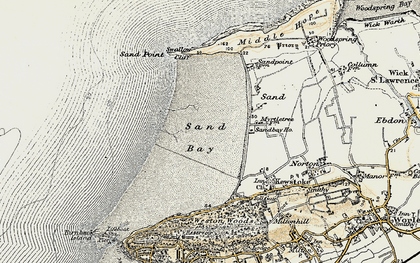 Old map of Sand Bay in 1899-1900