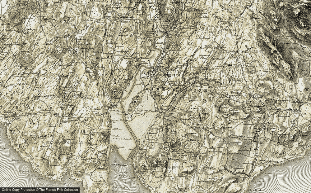 Old Map of Historic Map covering Black Moray Plantn in 1905