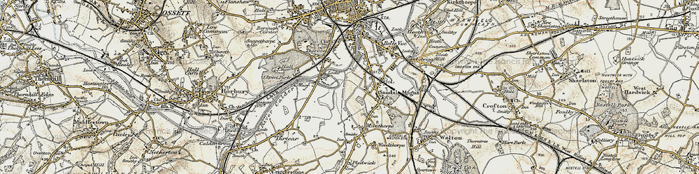 Old map of Sandal in 1903