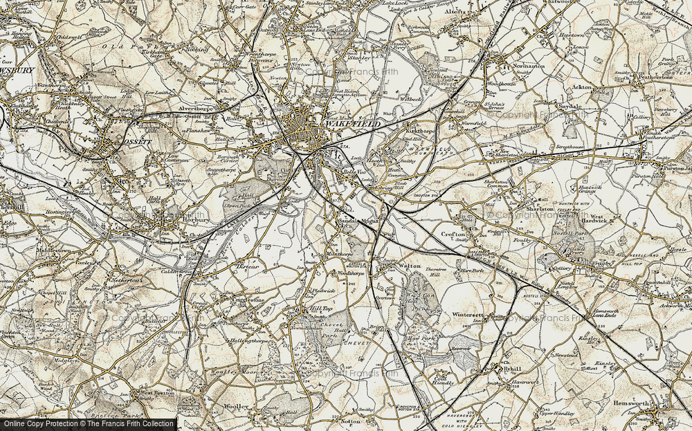 Old Map of Sandal Magna, 1903 in 1903