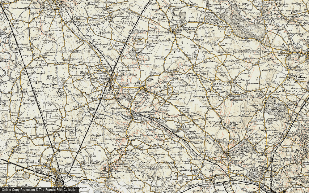 Old Map of Sandbach Heath, 1902-1903 in 1902-1903