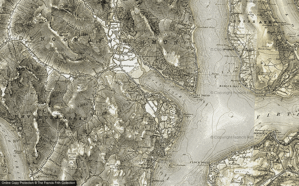 Old Map of Sandbank, 1905-1907 in 1905-1907