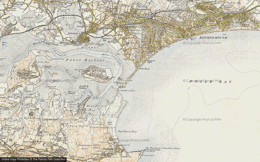 Historic Ordnance Survey Map Of Sandbanks 1899 1909 Historic Ordnance Survey Map Of Sandbanks 1899 1909