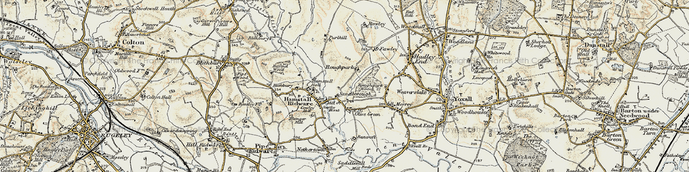 Old map of Sandborough in 1902